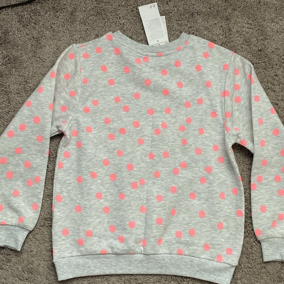 NWT H&M Unicorn Polka Dot Kids Sweatshirt - Gray and Pink size 8-10 Y - Picture 16 of 17